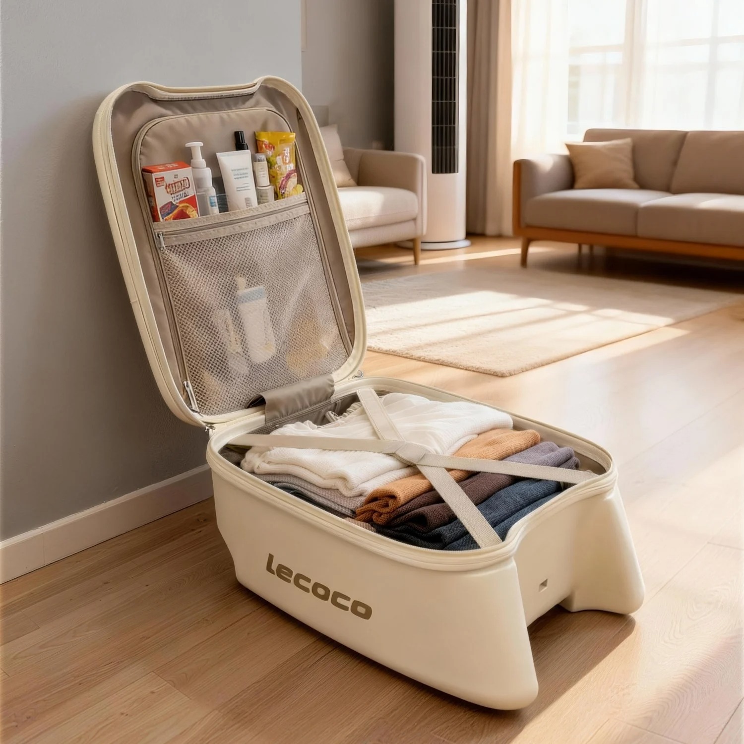 LECOCO TRAVEL STROLLER C-BOX B3 - WHITE กระเป๋าเดินทางสุดอเนกประสงค์ - Image 3