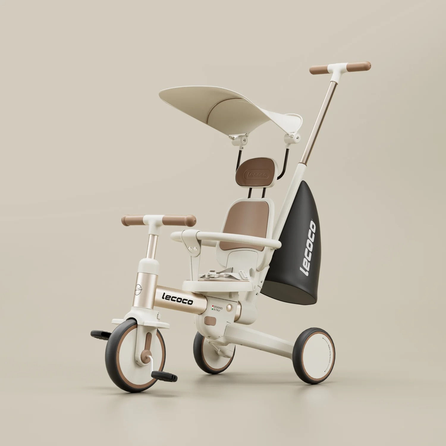 LECOCO TRICYCLE WALKER S3 MAX - WHITE รถสามล้อเด็กอเนกประสงค์ 4-in-1