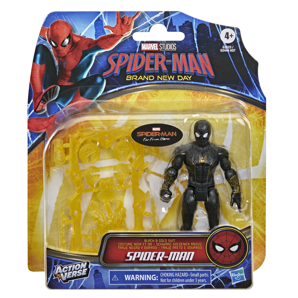SPIDERMAN BRAND NEW DAY FIG W GEAR: SPIDER-MAN BLACK & GOLD SUITโหนใยทะลวงความมืดมิดไปกับสไปเดอร์แมน