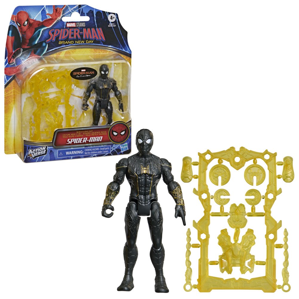 SPIDERMAN BRAND NEW DAY FIG W GEAR: SPIDER-MAN BLACK & GOLD SUITโหนใยทะลวงความมืดมิดไปกับสไปเดอร์แมน - Image 6