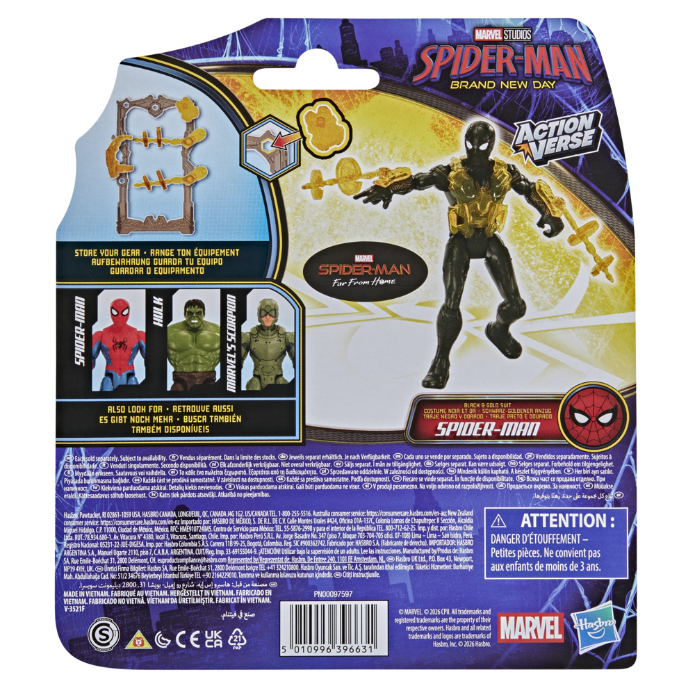 SPIDERMAN BRAND NEW DAY FIG W GEAR: SPIDER-MAN BLACK & GOLD SUITโหนใยทะลวงความมืดมิดไปกับสไปเดอร์แมน - Image 5