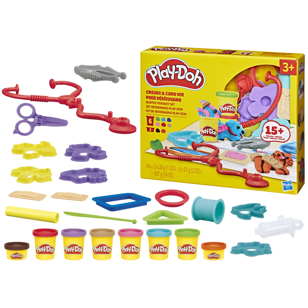 PLAY-DOH CREATE & CARE VET SETปลุกปั้นจินตนาการและส่งเสริมจิตใจที่อ่อนโยน - Image 3