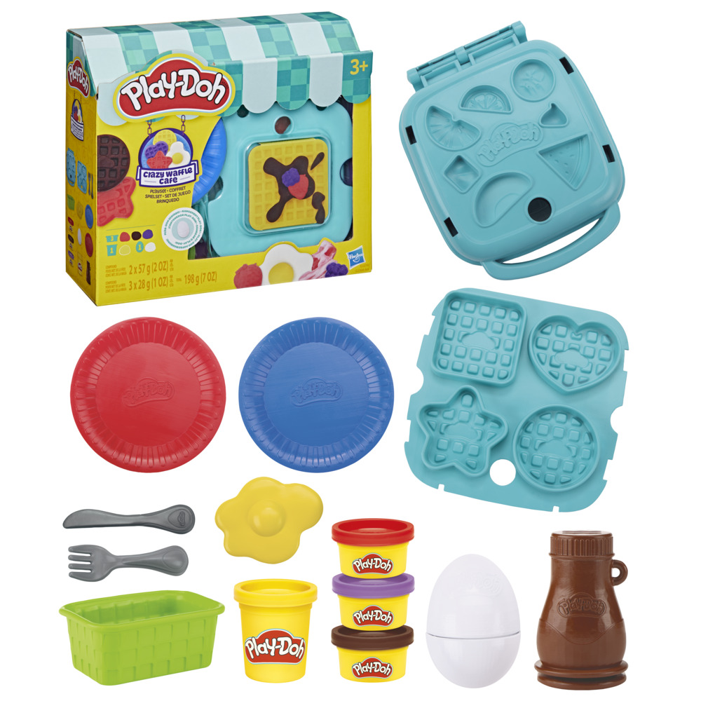 PLAY-DOH CRAZY WAFFLE CAFE PLAYSET ของเล่นชุดปั้นโดว์ร้านวาฟเฟิลสุดป่วน - Image 2