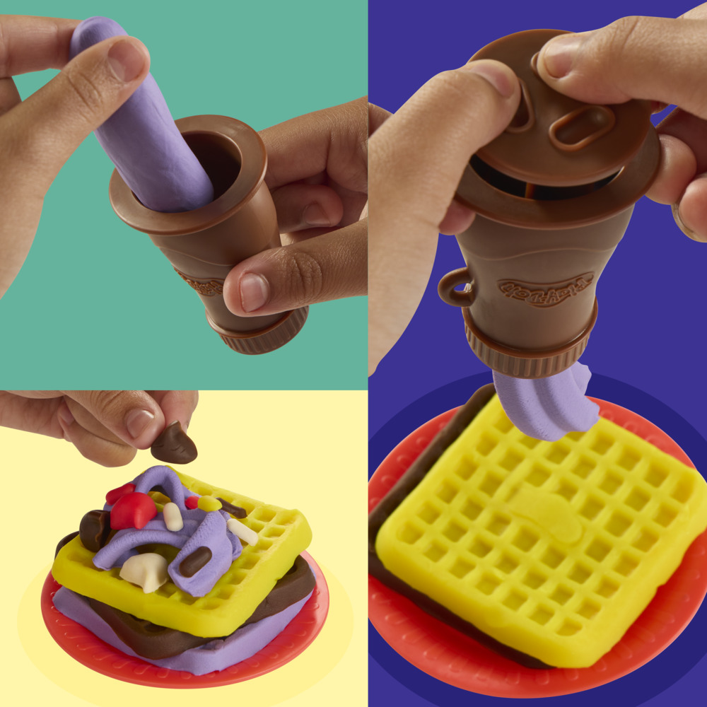 PLAY-DOH CRAZY WAFFLE CAFE PLAYSET ของเล่นชุดปั้นโดว์ร้านวาฟเฟิลสุดป่วน - Image 6