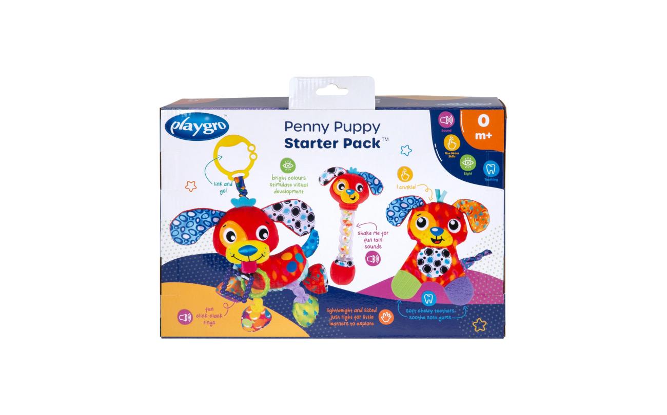 PLAYGRO PENNY PUPPY STARTER PACK ชุดเซตของเล่นเสริมพัฒนาการแรกเกิดรูปเจ้าตูบ - Image 2