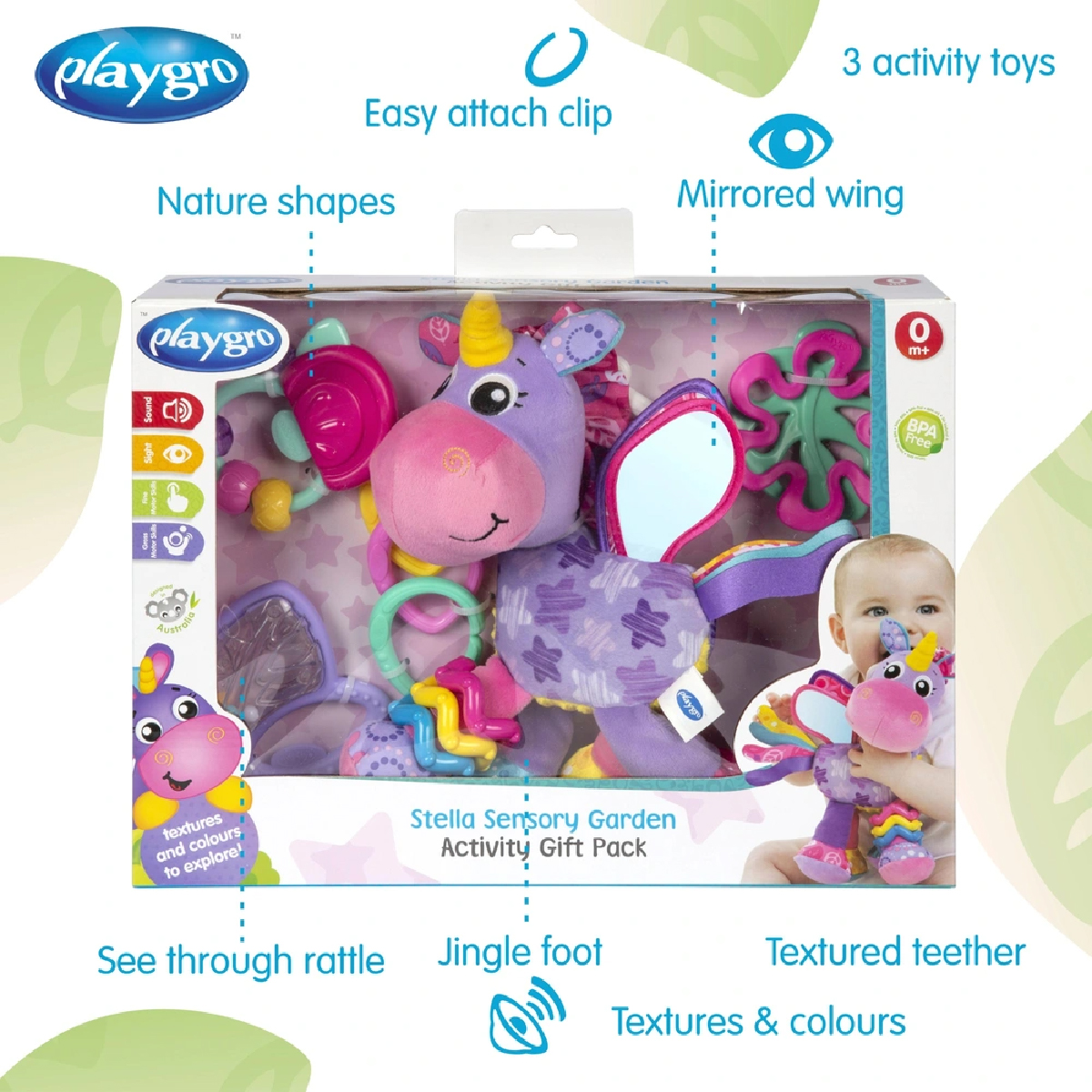 PLAYGRO STELLA SENSORY GARDEN ACTIVITY GIFT PACK ชุดเซตของเล่นเสริมพัฒนาการ - Image 8