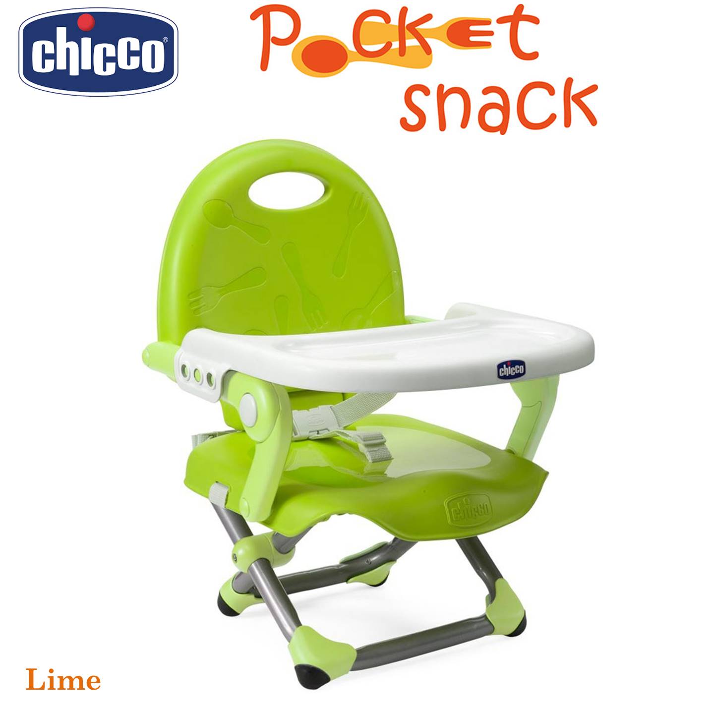 CH410793405500 Chicco Pocket Snack Booster Seat -Lime (1)