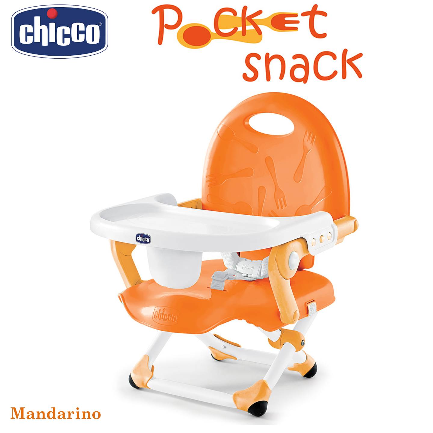 CH410793407600 Chicco Pocket Snack Booster Seat -Mandarino (1)