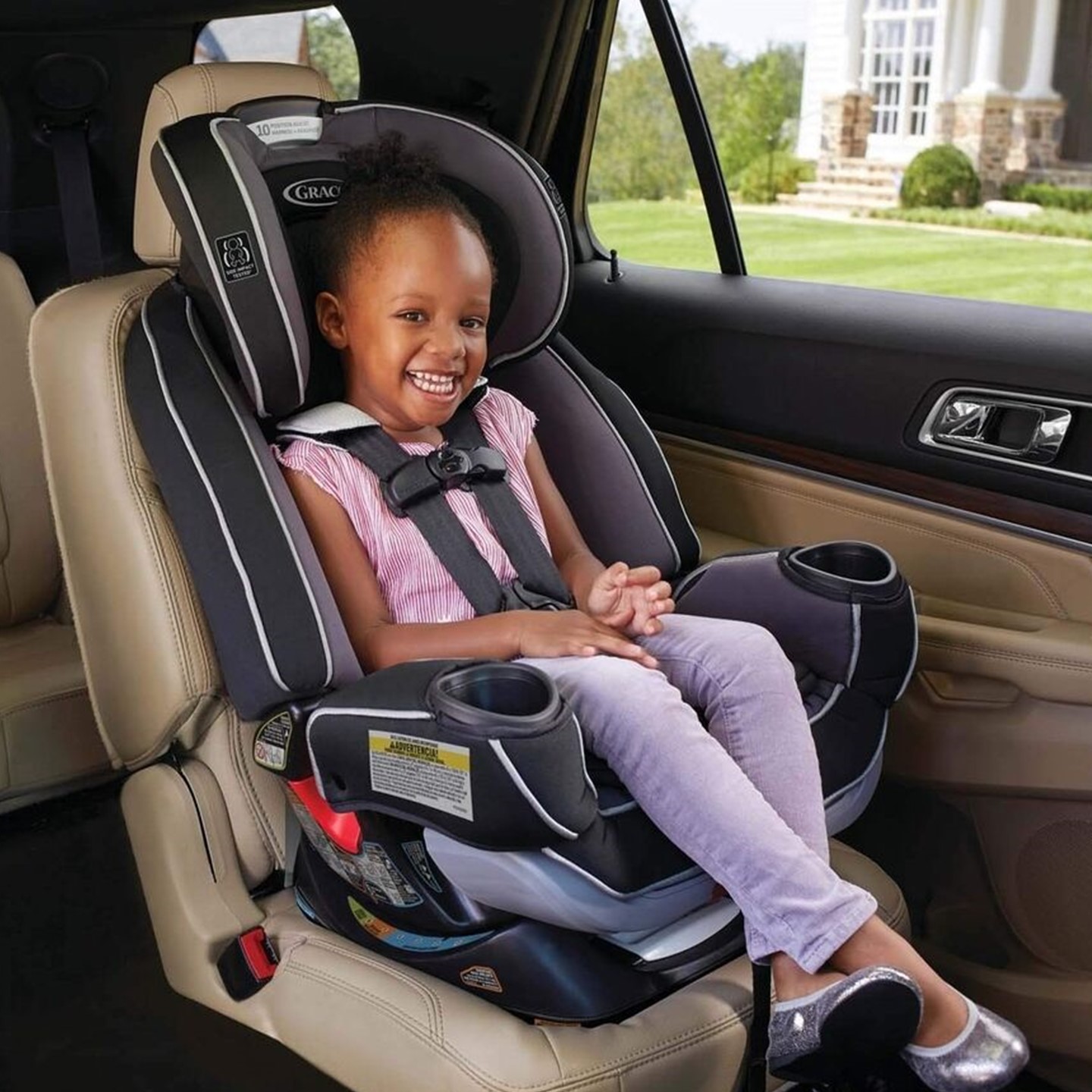 Graco Baby 4Ever Extend2Fit Platinum 4-in-1 Convertible Child Car Seat Hurley 