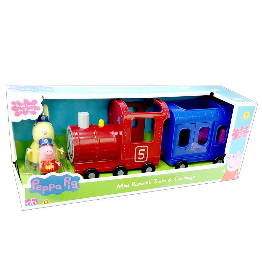 miss rabbit train and carriage