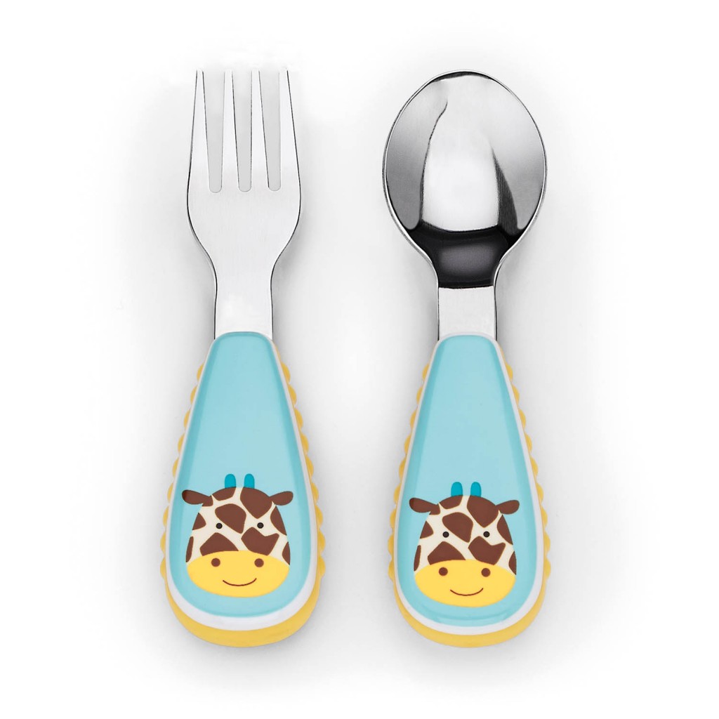 SH210252359000 Skip Hop Zoo tensils Fork & Spoon Giraffe