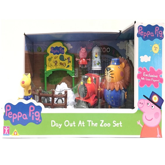 peppa pig day out at the zoo playset