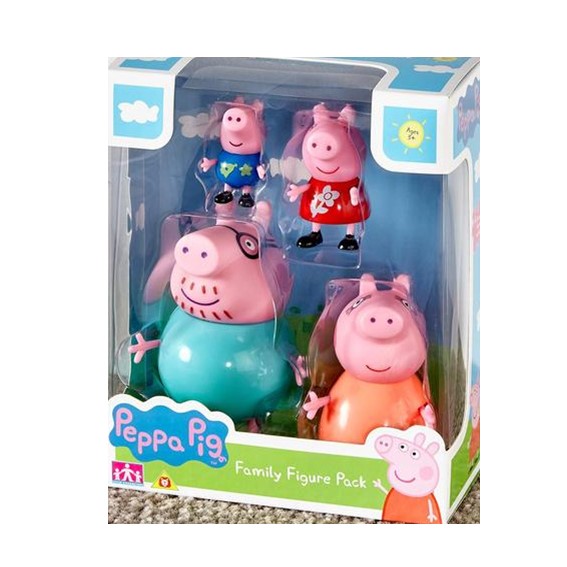 peppa pig plush family 4pk